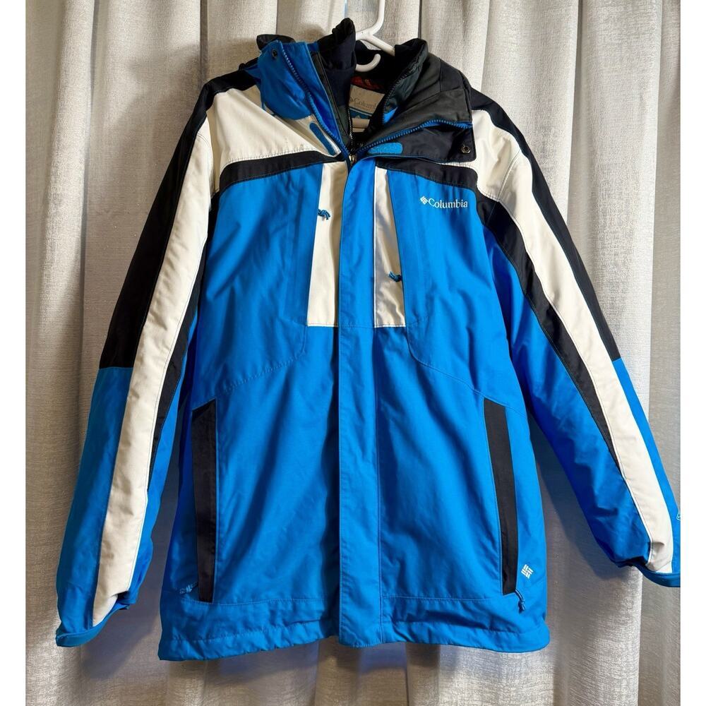 Columbia Whirlibird Interchange Omni-Heat Jacket Blue White Black Men’s L - Picture 2 of 16